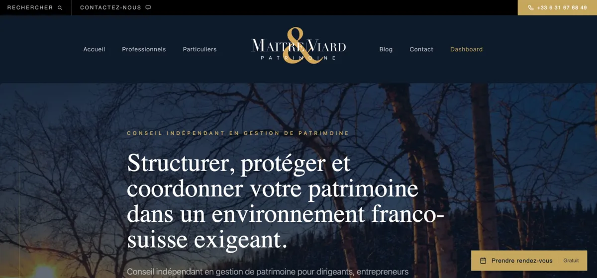 Maître & Viard Patrimoine, réalisation YB Digital Consulting